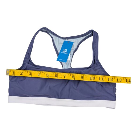 Cupshe Roaming River Sporty Back Swim Top Womens Blue Bikini Bralette Size S - Picture 7 of 12